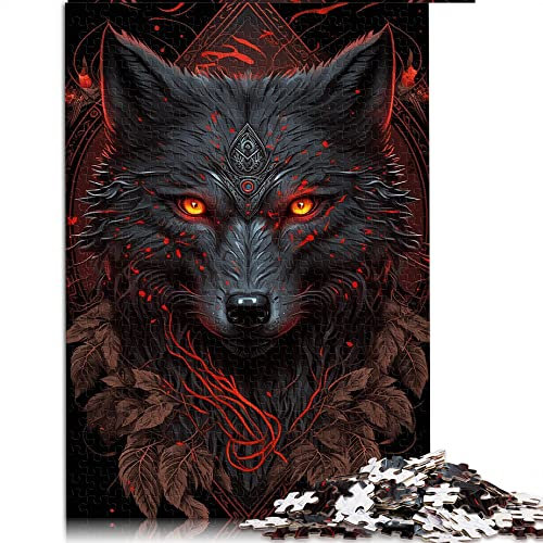 Puzzles 1000 Teile für Erwachsene Wolf Puzzle für Erwachsene Holzpuzzle für Sommerliebhaber (Größe 50x75cm)