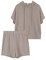 REORIA Damen Trainingsanzüge Kurzarm-Hoodie und fließende Shorts Jogginganzug Zweiteiler Overall Sommer Outfits Hellgrau L