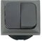 Interruptor doble basculante para caravana, 230 V, color gris