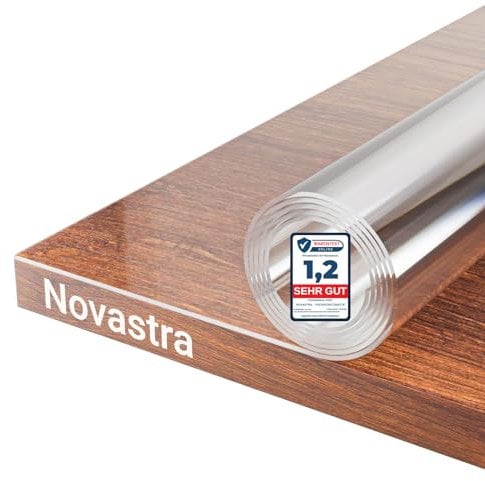 Novastra Tischfolie 2mm – Transparente Schutzmatte,Tischdecke abwaschbar, Tischschutz – Einfache Pflege, Kratz- und Reißfest, Ideal für Küche, Wohnzimmer und Garten (Länge 40cm, Breite 60cm)