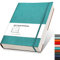 RETTACY Notizbuch B5 liniert - Dickes Tagebuch mit 320 nummerierten Seiten, 1 Rücktasche und hochwertigem Softcover für Frauen und Männer im Büro oder in der Schule, 19 x 25 cm - Cyan