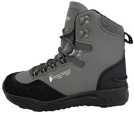 FROGG TOGGS Men's Deep Current Waterproof Fishing Wading Boot for Fishing in Cleated or Felt, Cleated, 12