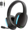 YOTMS Wireless Gaming Headset for PS4 PS5 PC Switch, Wireless 2.4GHz Gaming Headphones with Detachable Noise Canceling Mic, 7.1 Stereo Sound, 3.5mm Wired Mode for Xbox Seires - Black