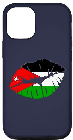 Hülle für iPhone 13 Jordanische Flagge, Lippenkuss, Küssender Mund, Geschenk für Jordanier