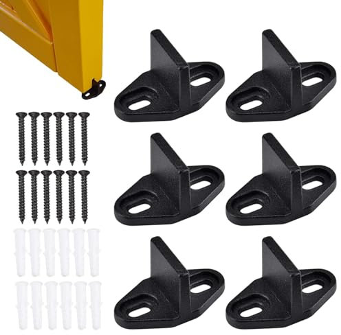 Mivanta 6 pièces Guide de porte coulissante, Guide de sol de porte coulissante bas de porte de grange coulissante avec vis pour porte d'armoire porte en bois