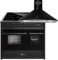 GURARI Elektro-Standherd GCH E 912 DF BL+GCH 046 Bl 9, Elektro Standherd 90 cm mit 1-fach-Teleskopauszug, Doppelbackofen+Dunstabzugshaube 90 cm