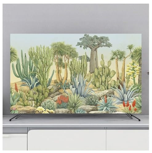 Yoeoefuo Tv Abdeckung Fernseher Schutzhülle 32 - 85 TV/PC Allwetter Schutzcover Dekorativ Landscape Print Universal Displayschutzfolie Television Staubabdeckung TV Protective Cover(Stil 3,37-39in)