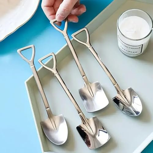 Teaspoons in the Style of Shovels and Spades 4 pack