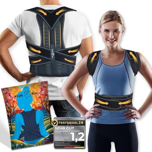 Kraftpur Rücken geradehalter Haltungskorrektur Rückenstütze - Haltungskorrektur rücken Herren Damen Atmungsaktive Haltungstrainer