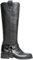 Stivali Biker Corina M4821 in Pelle Nero con Gambale Alto Liscio e Fibbia Cowboy Punta Squadrata (38 EU)