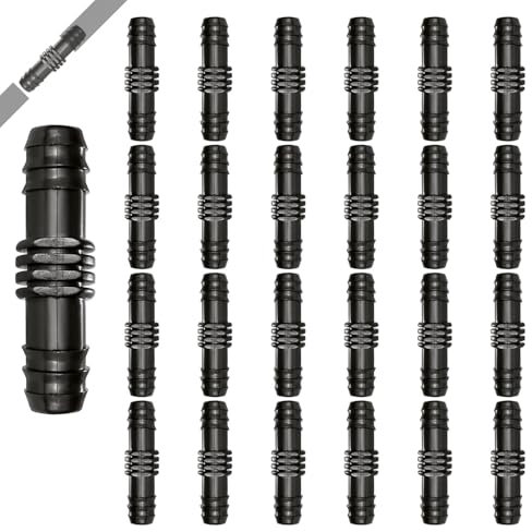 25 Stück Schlauchverbinder, 16mm Perlschlauch Verbinder PE Bewässerung Verbinder Gerade Tropfschlauchverbinder Schlauch Kupplung für Tropfsysteme und Gartenbewässerung