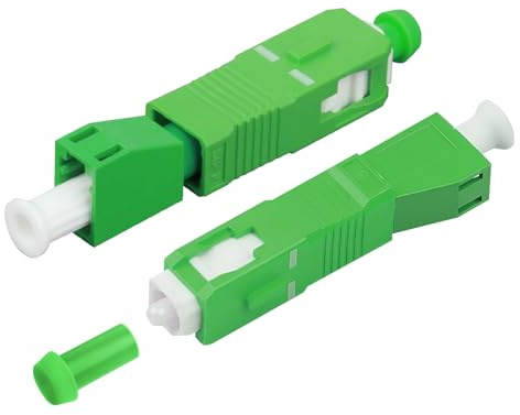 2 Stück SC LC Adapter, Glasfaserkabel Adapter, SC/APC auf LC/APC Stecker | Hybrid-Glasfaser-Adapterstecker, Geringe Einfügungsdämpfung, Effizient und Stabil, Kompatibel mit Glasfaserkabel, Verteilerra