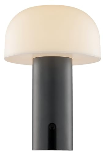 Lightbox LED Pilz Tischlampe für Innen & Außen | 21 cm Höhe, Ø 15 cm | | LED Tischleuchte, 240 Lumen, 2700 Kelvin, 21 cm hoch, Ø 15 cm, 3-stufig