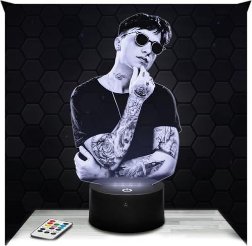 Lampephoto.fr - Lampada 3D Ultimo Musica, Luce Notturna Tattile Led, Effetto Ologramma 3D, Idea Regalo Natale Compleanno Uomo Donna, Oggetto decorazione camera