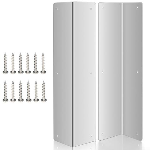 HOHOVYVY Aluminium Oder Edelstahl Eckschutz Für Vinylverkleidung Im Außenbereich Rostschutz 2 Stück Weiß/Silber 15,75X3,38 Zoll(Aluminum)