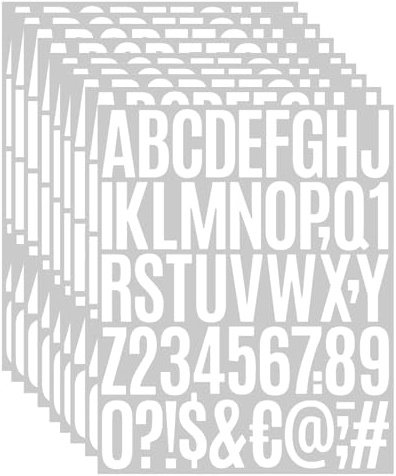 KiKiHong 10 Stücke Buchstaben Aufkleber Buchstaben Selbstklebend Weiß