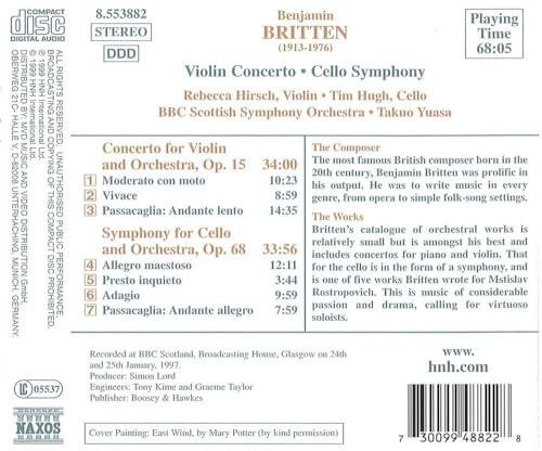 Britten: Violin Concerto/Cello Symphony