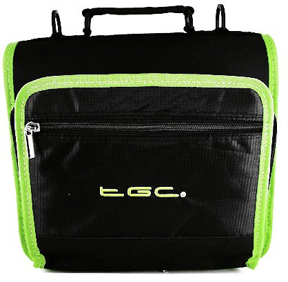 New Shoulder Carry Case Bag for the Bush DVD8791CUK 7-inch Dual Screen DVD by TGC ® (Black w/Electric Green Trims)