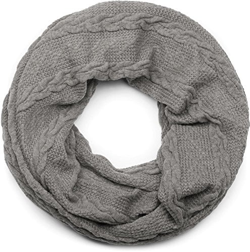 styleBREAKER Unisex Loop Schal Zopfmuster Feinstrick 80x39cm | Schlauchschal. elastisches Material. winterfest. weiche Haptik. Rundschal. wärmende Qualität. pflegeleicht.
