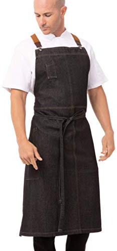 Chef Works Unisex Berkeley Chef Apron Arbeitsschutz-Schrze, Schwarz, Einheitsgröße