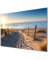 banjado Glas Magnettafel 75x50cm / Magnetwand Glas/Magnetpinnwand als Memoboard Glas/Pinnwand Magnettafel Küche, Büro, Kinderzimmer inkl. 4 Magnete & Montageset - Nordseestrand