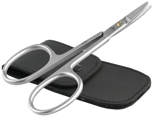 Nagelschere Kinder mit abgerundeten Enden im Etui - Rostfreie Babynagelschere abgerundet (Nagelschere mit abgerundeten Enden 9 cm + Etui)
