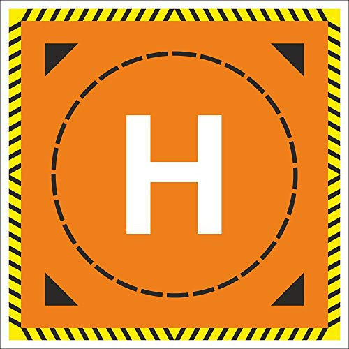 Schild Drohne Landeplatz Landeplattform Startplatz Landing Pad | Motiv 6, 3 mm Alu-Verbund, wetterfester UV-Direktdruck, robust und langlebig, Made in Germany