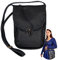 Mythrojan Gürteltasche Wikinger Leder Gürteltasche Mittelalter Gürteltasche Renaissance Kostüm Zubehör LARP Hüfttasche Cosplay Münzbörse Antik Vintage Münzbeutel, I-pad/Tab Messenger schwarz Leder,
