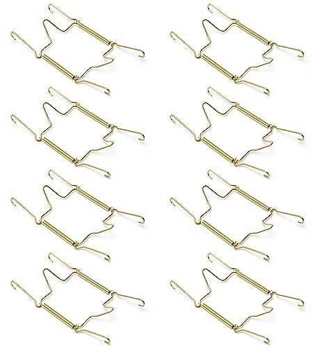 MroMax 8 Pcs Plate Hanger 6 inch U Type Zinc Plated Invisible Wall Decorative Hooks