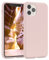 EAZY CASE Premium Silikon Handyhülle kompatibel mit iPhone 11 Pro, Slimcover mit Kameraschutz und Innenfutter, Silikonhülle, Schutzhülle, Bumper, Handy Case, Hülle, Softcase, Altrosa, Rosa