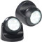 Luminea Kabellose LED Leuchte: 2er-Set kabellose LED-Strahler, Bewegungssensor, 360° drehbar,100 lm (Lampe Batterie, Beleuchtung, Lampen Bewegungsmelder)
