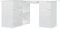 vidaXL Eckschreibtisch 6 Schubladen 2 Regale Schreibtisch Computertisch Bürotisch PC Tisch Laptoptisch Arbeitstisch Hochglanz-Weiß 145x100x76cm Holzwerkstoff