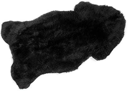 Alpenfell Schaffell Lammfell Schwarz - 110-120cm - Premium Qualität