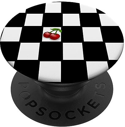 Kirschen Ska Musik Punk Schachbrett PopSockets mit austauschbarem PopGrip