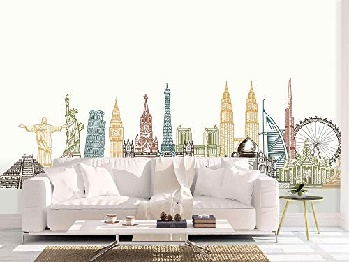 Oedim Fotomural Vinilo para Pared Monumentos del Mundo | Mural | Fotomural Vinilo Decorativo | 100 x 70 cm | Decoración comedores, Salones, Habitaciones