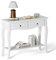 sogesfurniture Modern Konsolentisch, Beistelltisch, Flurtisch, Ablagetisch mit 2 Schubladen aus Holz, für den Eingang, Korridor, Wohnzimmer, Schlafzimmer, 100x33x78cm, Weiß