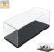 Acryl Vitrine Schaukasten für LEGO 60444 60445 42154 76966 60408, Glasvitrine Acrylbox Transparent für Modellautos Sammlerstücke Spielzeug | mit Holz-Kunststoff-Basis & Licht, Schwarz Innen 50x20x20cm