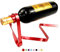 KAYLA-lan Élégant Anti Gravité Suspension Fer Ruban Casier À Vin Magique Flottant Porte-Bouteille De Vin pour Cadeau Cuisine Décoration De La Maison (Red)