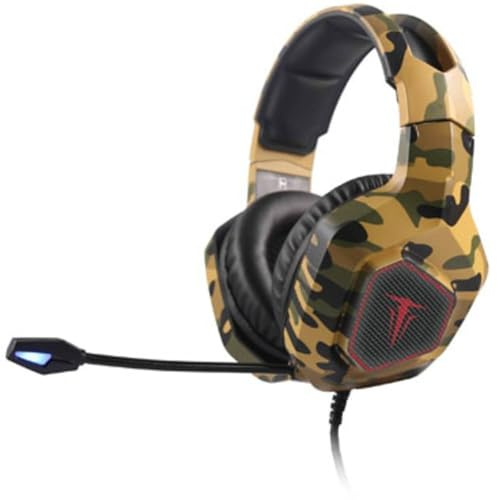 Casque Gaming Filaire Stéréo Army Thor, Noir Orange Vert