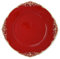 allgala 13-Inch 6-Pack Heavy Quality Round Charger Plates-Floral Red-HD80348