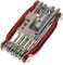 MEETOZ Portable Bicycle Repair Multitool Kit with Chain Breaker Hex Keys Flat Head Screwdriver Torx T-25 All in One Multifunction Bike Tools (Red)