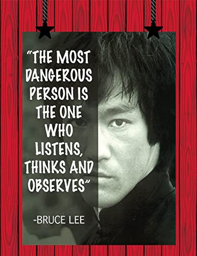 Bruce Lee Martial Arts Inspirierendes Zitat Poster Enter the Dragon, 20,3 x 25,4 cm, ohne Rahmen