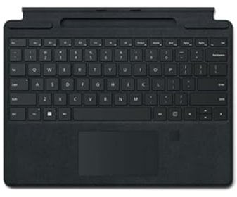 Microsoft Surface Pro Signature Keyboard con Lettore di impronte digitali (per Surface Pro 8, 9, X) (QWERTY Italiano) Negro (Ricondizionato)