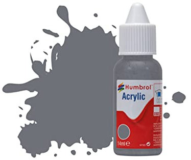 Humbrol Acrylic Paint No 145 Medium Grey Matt dropper bottle, DB0145, 14ml