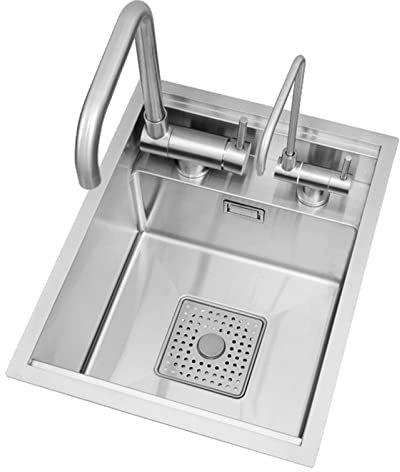 Fregadero De Cocina con Placa De Cubierta Fregadero Invisible Fregadero De Acero Inoxidable De Un Seno Fregadero Oculto En Encimera De Isla Fregadero De Cocina Hecho A Mano