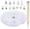 FOMIYES 24pcs Nail Charms Pendants with Nail Piercing Drill Tool Portable Accessories for Manicurists Easy to Use Carry