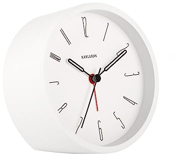 Karlsson Alarm Clock Belle Numbers Iron White