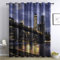THYUNQ Vorhänge New York Motiv, Vorhang Blickdicht Verdunklungsvorhänge mit Ösen - Gardinen Wohnzimmer Schlafzimmer Fenster, 2er Set Curtains, H 160 x B 140 cm