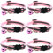 Hepplly 6-Pack Katzenhalsbänder Quick Release Reflective Kitten Halsband mit Glocke (Hellrosa)