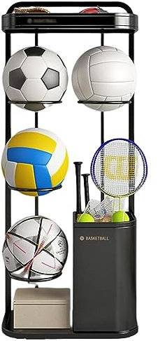 Ballon Support de Rangement Support de rangement pour ballons de sport, Intérieur Extérieur Gymnase Garage Jardin d'enfants Support de rangement pour basket-ball, pour raquette de football, volley-bal